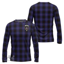 ScotsTee Shop Scottish Dunlop Clan Crest Tartan Long Sleeve T Shirt