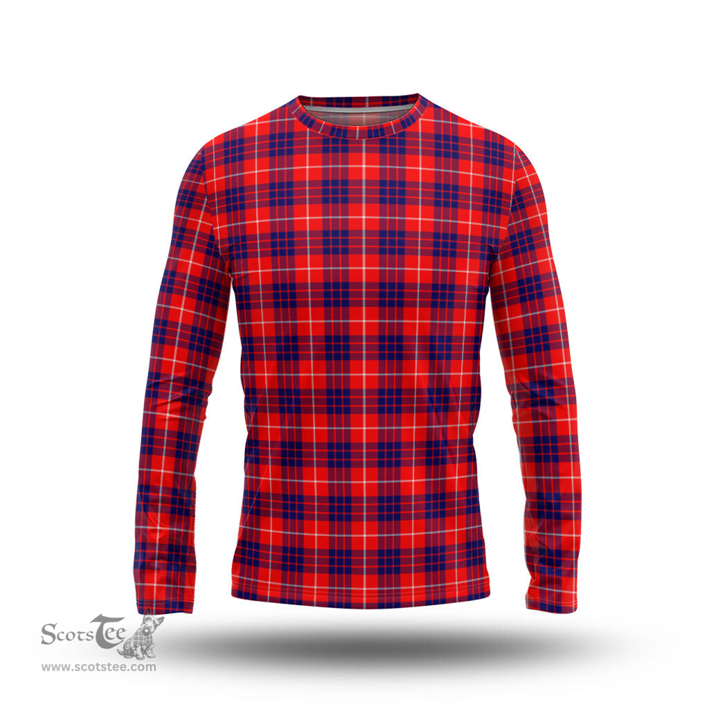 ScotsTee Shop Scottish Hamilton Modern Clan Tartan Long Sleeve T Shirt