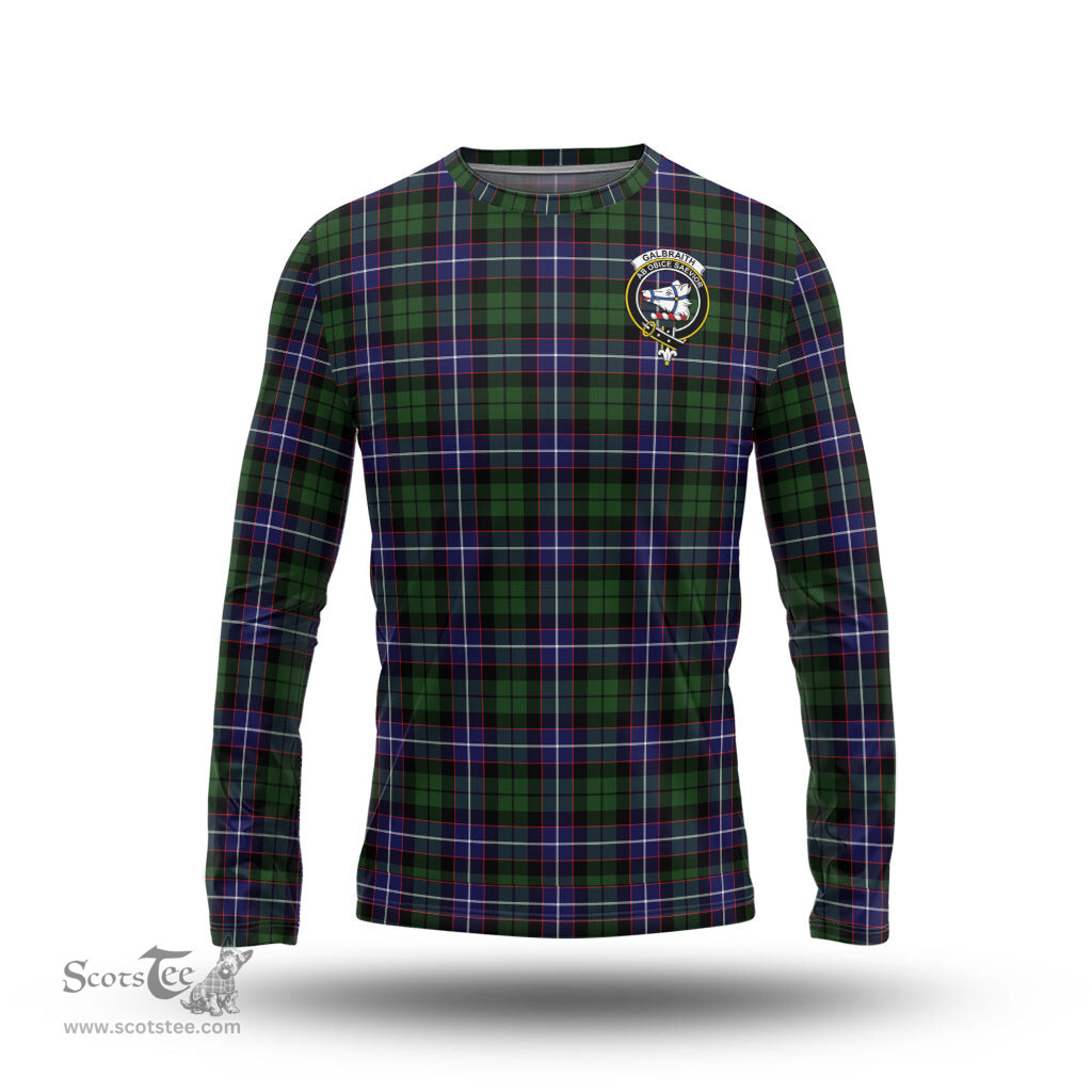 ScotsTee Shop Scottish Galbraith Modern Clan Crest Tartan Long Sleeve T Shirt
