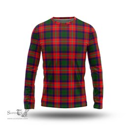 ScotsTee Shop Scottish Hopkirk Clan Tartan Long Sleeve T Shirt