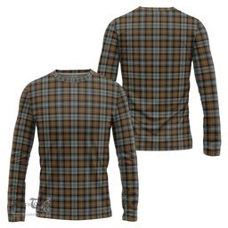 ScotsTee Shop Scottish Gordon Weathered Clan Tartan Long Sleeve T Shirt