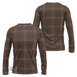 ScotsTee Shop Scottish Kennedy Weathered Clan Tartan Long Sleeve T Shirt