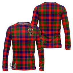 ScotsTee Shop Scottish Gow of Skeoch Clan Crest Tartan Long Sleeve T Shirt