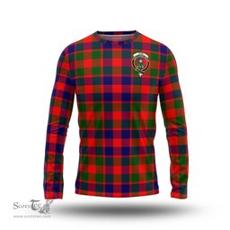 ScotsTee Shop Scottish Gow of Skeoch Clan Crest Tartan Long Sleeve T Shirt