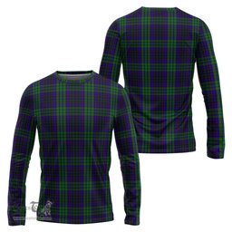 ScotsTee Shop Scottish Lumsden Green Clan Tartan Long Sleeve T Shirt