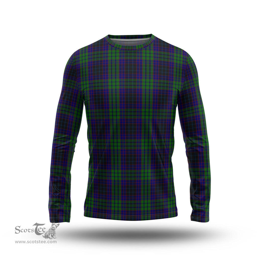 ScotsTee Shop Scottish Lumsden Green Clan Tartan Long Sleeve T Shirt