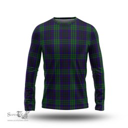 ScotsTee Shop Scottish Lumsden Green Clan Tartan Long Sleeve T Shirt