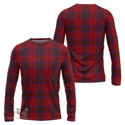 ScotsTee Shop Scottish Leslie Red Clan Tartan Long Sleeve T Shirt