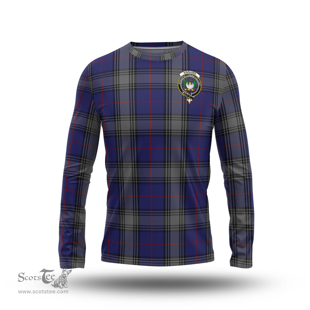 ScotsTee Shop Scottish Kinnaird Clan Crest Tartan Long Sleeve T Shirt