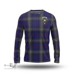 ScotsTee Shop Scottish Kinnaird Clan Crest Tartan Long Sleeve T Shirt