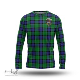 ScotsTee Shop Scottish Graham of Menteith Modern Clan Crest Tartan Long Sleeve T Shirt