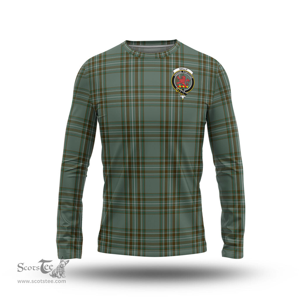 ScotsTee Shop Scottish Kelly Dress Clan Crest Tartan Long Sleeve T Shirt