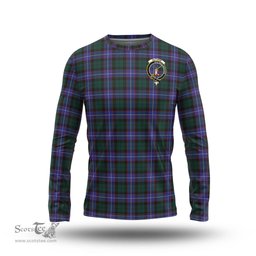 ScotsTee Shop Scottish Guthrie Modern Clan Crest Tartan Long Sleeve T Shirt