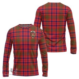 ScotsTee Shop Scottish Lumsden Modern Clan Crest Tartan Long Sleeve T Shirt