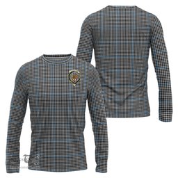 ScotsTee Shop Scottish Gladstone Clan Crest Tartan Long Sleeve T Shirt