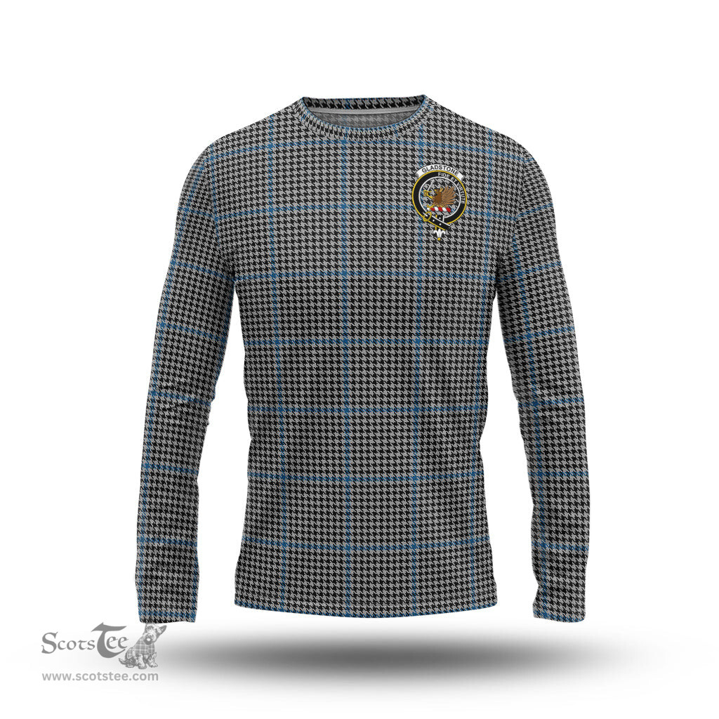 ScotsTee Shop Scottish Gladstone Clan Crest Tartan Long Sleeve T Shirt