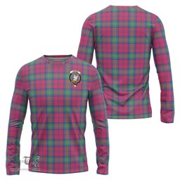 ScotsTee Shop Scottish Lindsay Ancient Clan Crest Tartan Long Sleeve T Shirt