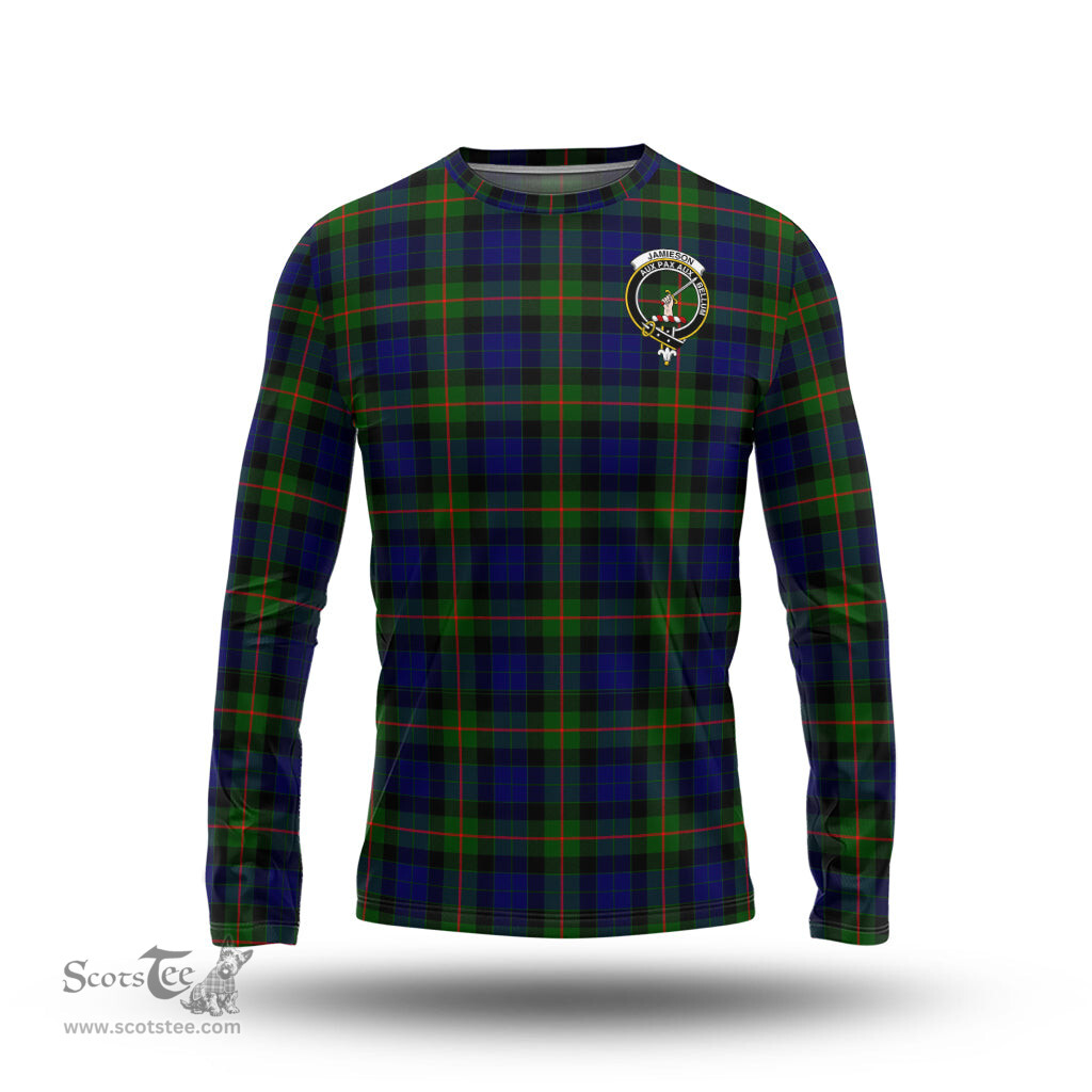 ScotsTee Shop Scottish Jamieson Clan Crest Tartan Long Sleeve T Shirt