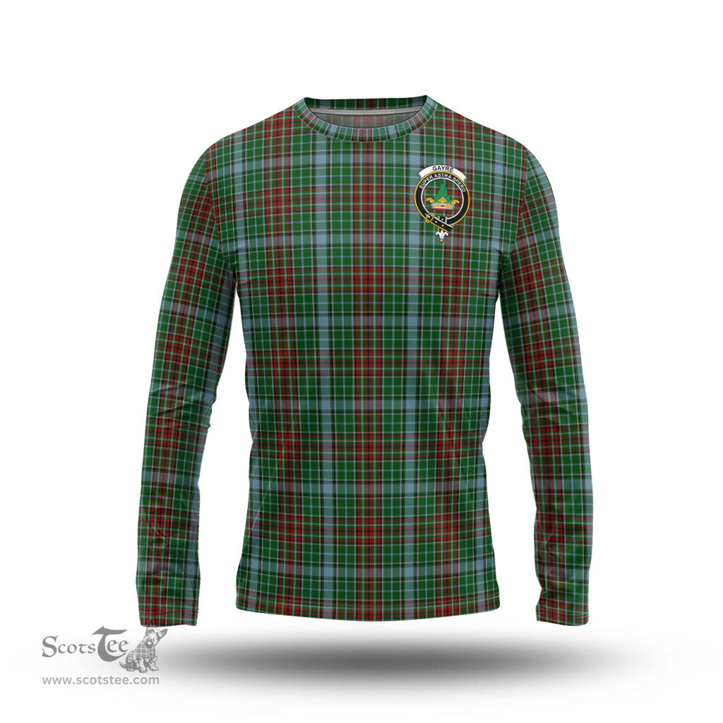 ScotsTee Shop Scottish Gayre Clan Crest Tartan Long Sleeve T Shirt