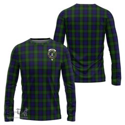 ScotsTee Shop Scottish Gunn Clan Crest Tartan Long Sleeve T Shirt