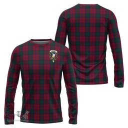 ScotsTee Shop Scottish Lindsay Clan Crest Tartan Long Sleeve T Shirt