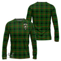 ScotsTee Shop Scottish Kincaid Modern Clan Crest Tartan Long Sleeve T Shirt
