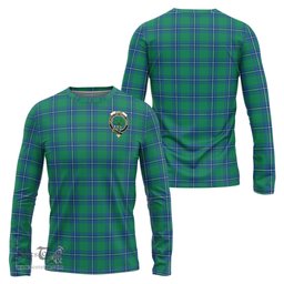 ScotsTee Shop Scottish Irvine Ancient Clan Crest Tartan Long Sleeve T Shirt