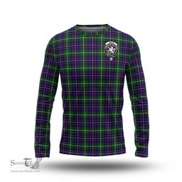 ScotsTee Shop Scottish Inglis Modern Clan Crest Tartan Long Sleeve T Shirt
