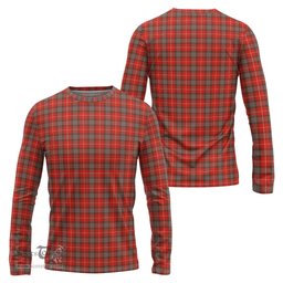 ScotsTee Shop Scottish Fraser Weathered Clan Tartan Long Sleeve T Shirt