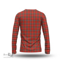 ScotsTee Shop Scottish Fraser Weathered Clan Tartan Long Sleeve T Shirt