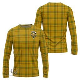 ScotsTee Shop Scottish Houston Clan Crest Tartan Long Sleeve T Shirt