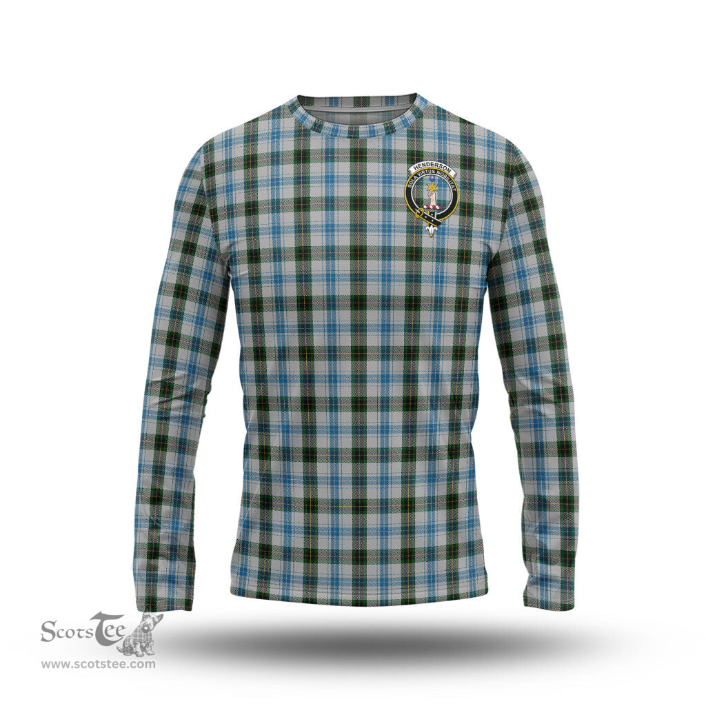 ScotsTee Shop Scottish Henderson Dress Clan Crest Tartan Long Sleeve T Shirt
