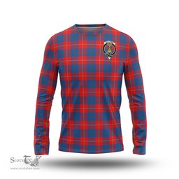 ScotsTee Shop Scottish Galloway Red Clan Crest Tartan Long Sleeve T Shirt