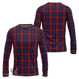 ScotsTee Shop Scottish Graham of Menteith Red Clan Tartan Long Sleeve T Shirt