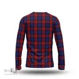 ScotsTee Shop Scottish Graham of Menteith Red Clan Tartan Long Sleeve T Shirt