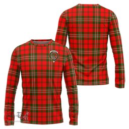 ScotsTee Shop Scottish Langlands Clan Crest Tartan Long Sleeve T Shirt
