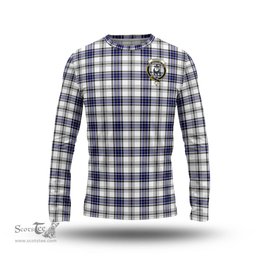 ScotsTee Shop Scottish Hannay Modern Clan Crest Tartan Long Sleeve T Shirt
