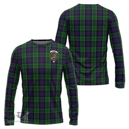 ScotsTee Shop Scottish Leslie Hunting Clan Crest Tartan Long Sleeve T Shirt