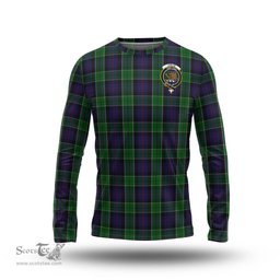 ScotsTee Shop Scottish Leslie Hunting Clan Crest Tartan Long Sleeve T Shirt