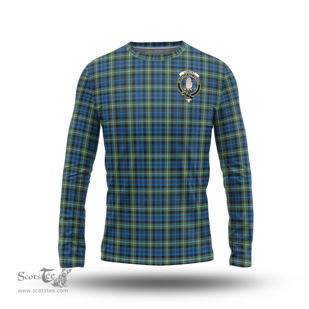 ScotsTee Shop Scottish Lamont Ancient Clan Crest Tartan Long Sleeve T Shirt