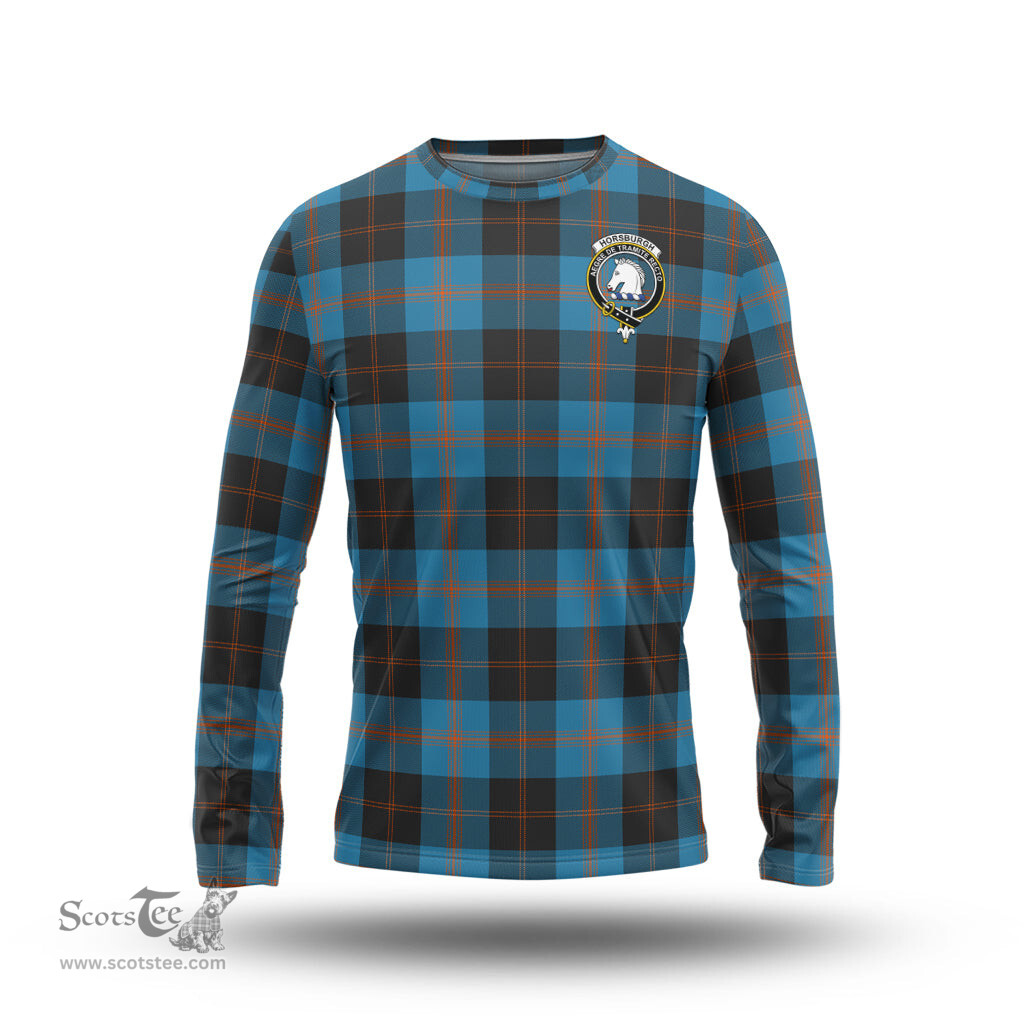 ScotsTee Shop Scottish Horsburgh Clan Crest Tartan Long Sleeve T Shirt