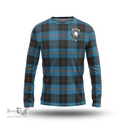 ScotsTee Shop Scottish Horsburgh Clan Crest Tartan Long Sleeve T Shirt