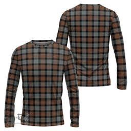 ScotsTee Shop Scottish Gunn Weathered Clan Tartan Long Sleeve T Shirt