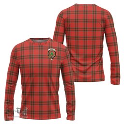 ScotsTee Shop Scottish Grant Weathered Clan Crest Tartan Long Sleeve T Shirt