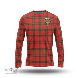 ScotsTee Shop Scottish Grant Weathered Clan Crest Tartan Long Sleeve T Shirt