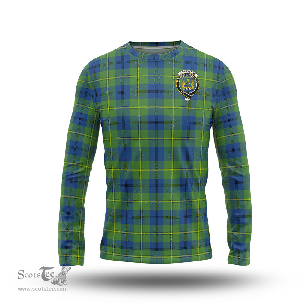 ScotsTee Shop Scottish Johnstone Ancient Clan Crest Tartan Long Sleeve T Shirt