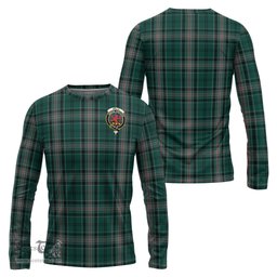 ScotsTee Shop Scottish Kelly of Sleat Hunting Clan Crest Tartan Long Sleeve T Shirt