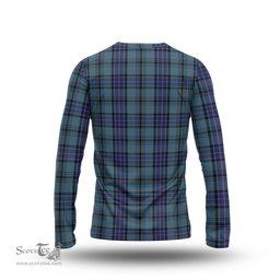 ScotsTee Shop Scottish Hannay Blue Clan Tartan Long Sleeve T Shirt