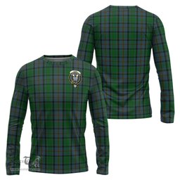 ScotsTee Shop Scottish Hope Vere Clan Crest Tartan Long Sleeve T Shirt