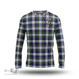 ScotsTee Shop Scottish Gordon Dress Modern Clan Crest Tartan Long Sleeve T Shirt
